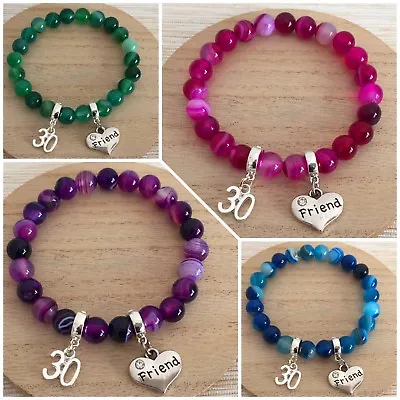 Personalised BIRTHDAY Gifts Bracelet 15th 16th 18th 21st 30th - Gift For Her >< • £6.99